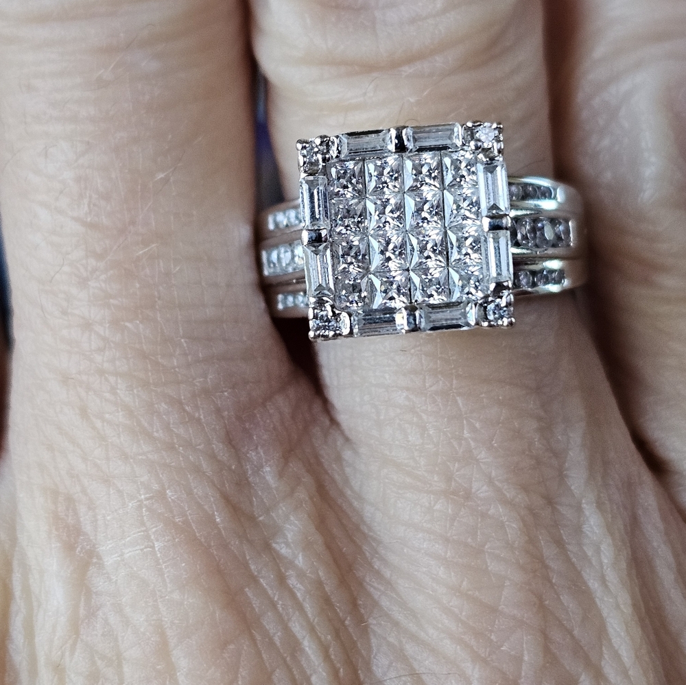 NOT FOR SALE JTV 2.37ctw High Grade CZ Invisible Set Platineve®Ring - Picture 8 of 17